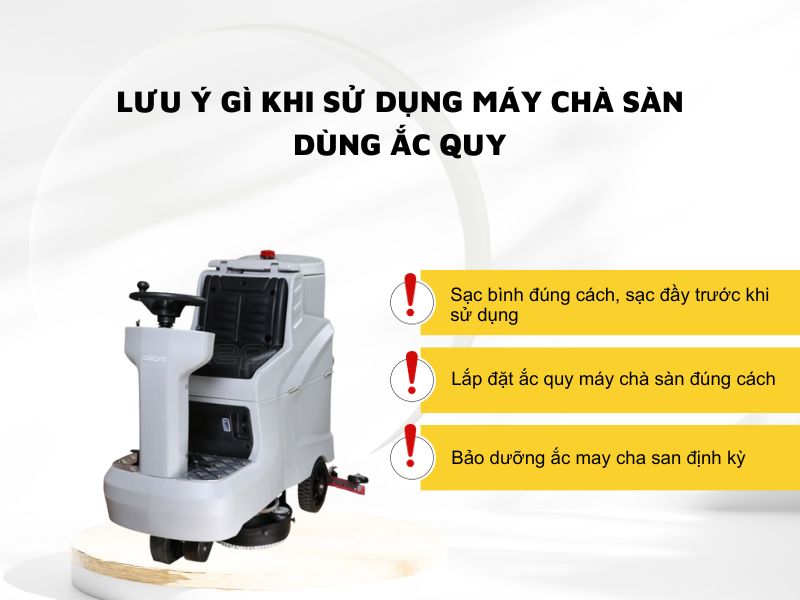 Lưu ý gì khi sử dụng may cha san dùng ắc quy
