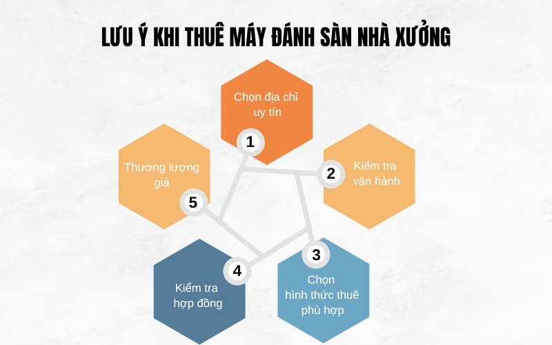 Lưu ý khi thuê máy đánh sàn nhà xưởng