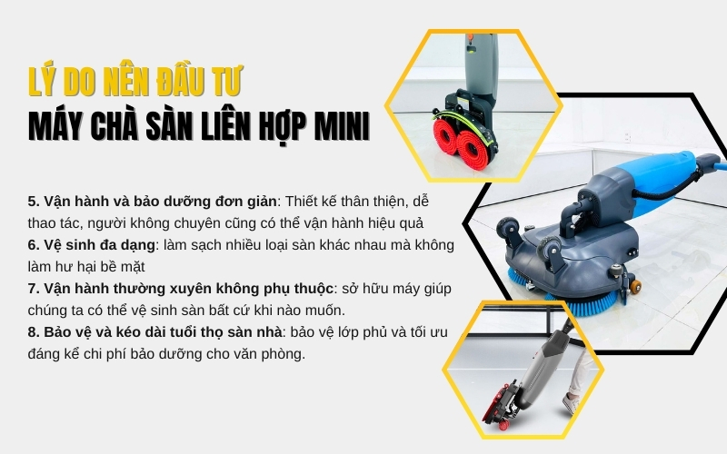 Lý Do Đầu Tư Máy Chà Sàn Liên Hợp Mini Cho Văn Phòng