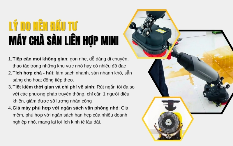 Lý Do Đầu Tư Máy Chà Sàn Liên Hợp Mini Cho Văn Phòng