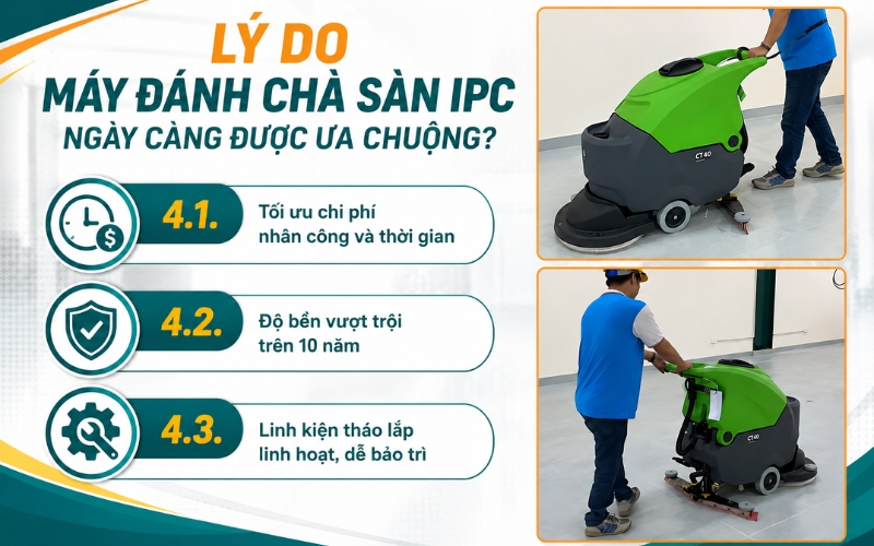 Lý do máy đánh chà sàn IPC ngày càng được ưa chuộng?