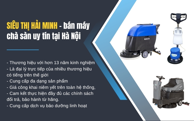 Lý do nên chọn mua máy chà sàn tại Siêu thị Hải Minh