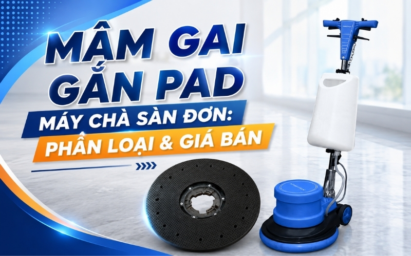Mâm gai gắn pad máy chà sàn đơn phân loại & giá bán