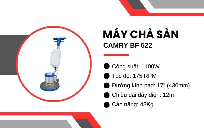 Máy chà sàn Giặt thảm CAMRY BF 522
