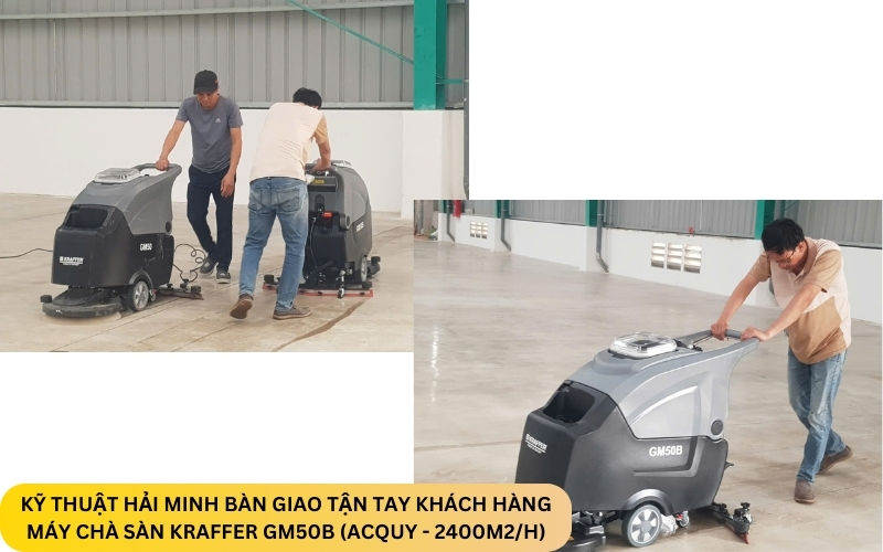 Máy chà sàn Kraffer GM50B (Acquy - 2400m2/h)