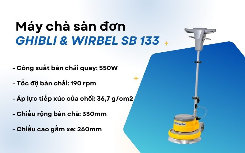 Máy chà sàn đơn GHIBLI & WIRBEL SB 133