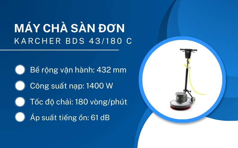 Máy chà sàn đơn Karcher BDS 43/180 C