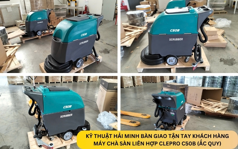 Máy chà sàn liên hợp Clepro C50B (ắc quy)