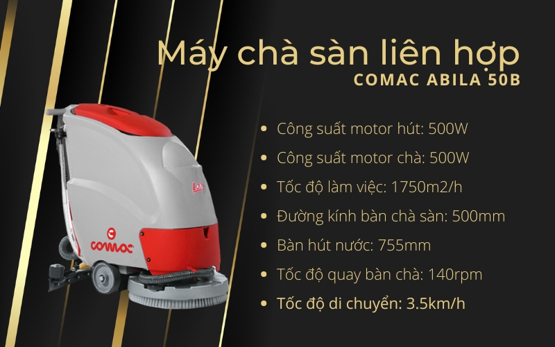 Máy chà sàn liên hợp Comac Abila 50B