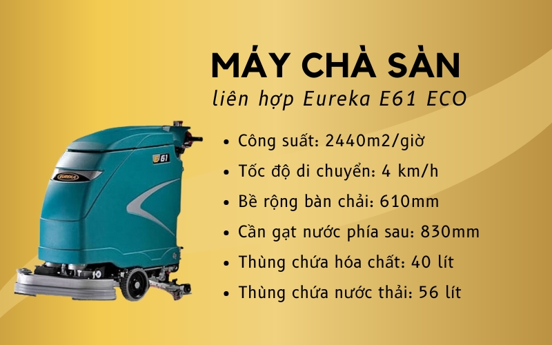 Máy chà sàn liên hợp Eureka E61 ECO