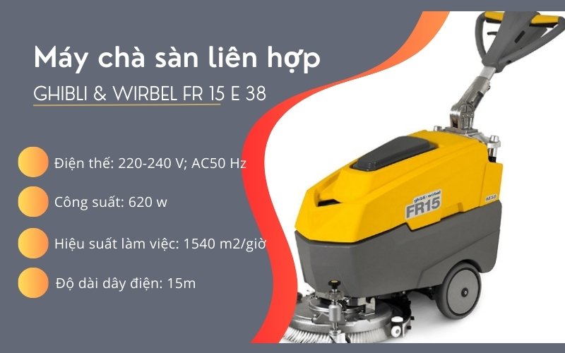 Máy chà sàn liên hợp GHIBLI & WIRBEL FR 15 E 38