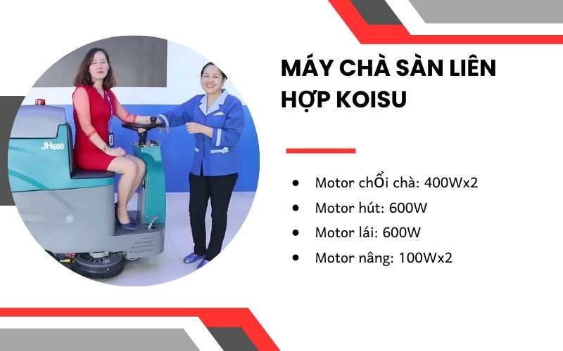 Thông số kỹ thuật của máy chà sàn Koisu JH660