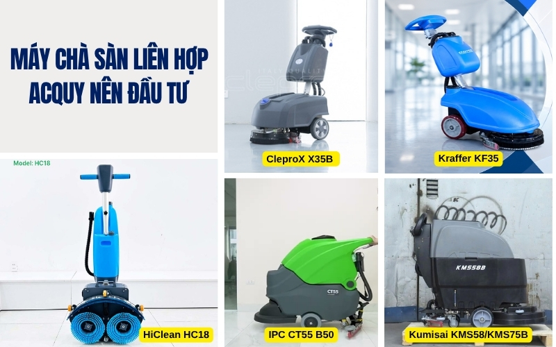 Máy chà sàn liên hợp acquy nên đầu tư