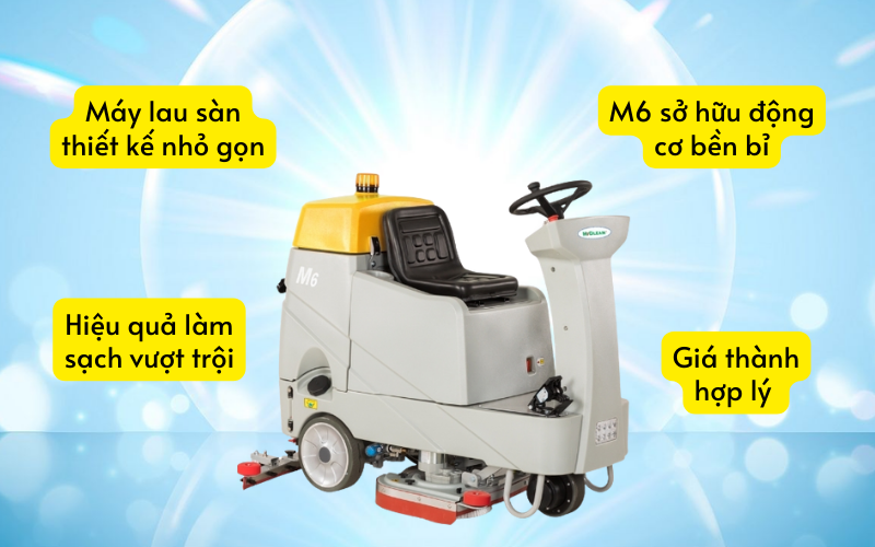 Đánh giá tổng quan máy chà sàn ngồi lái Hiclean M6