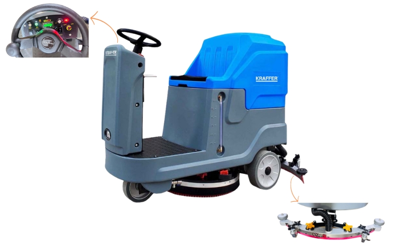 Máy chà sàn ngồi lái Kraffer KF85A chính hãng