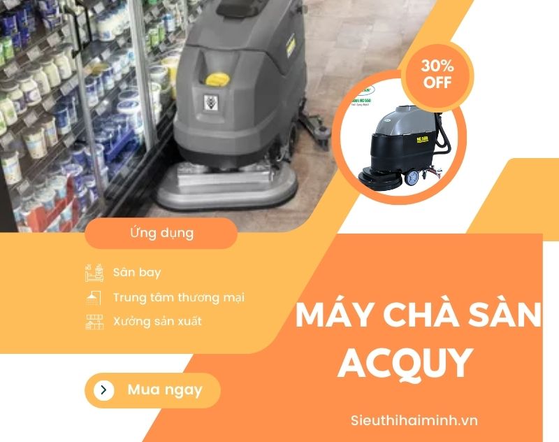 Máy chà sàn sử dụng acquy với nhiều ứng dụng đa dạng