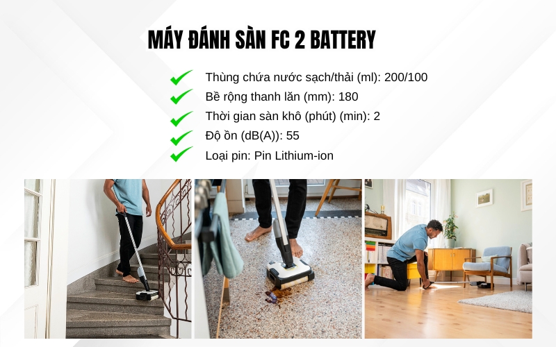 Máy đánh sàn FC 2 Battery