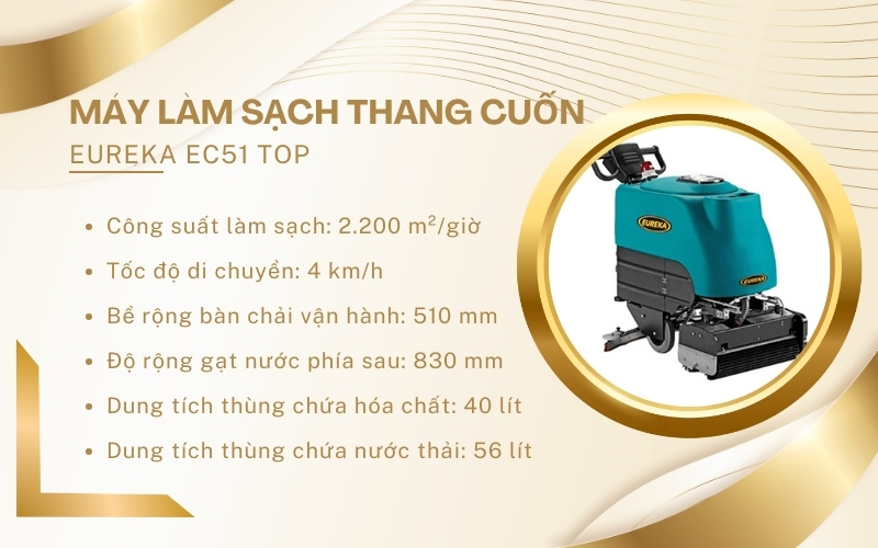 Máy làm sạch thang cuốn Eureka EC51 TOP