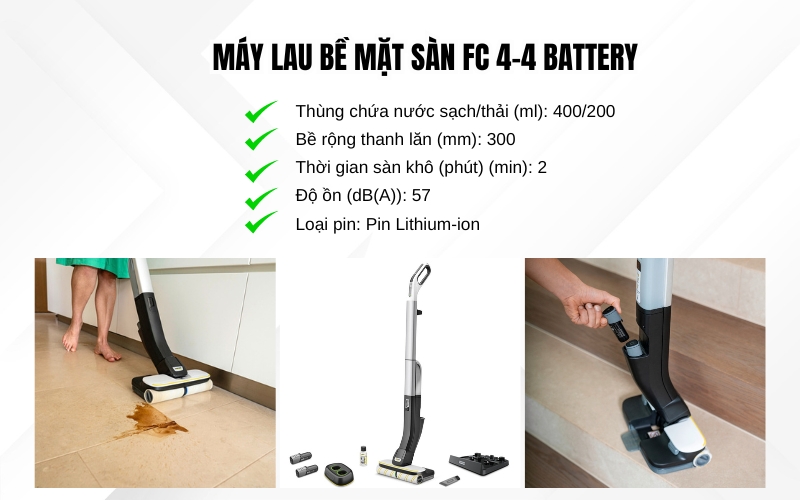 Máy lau bề mặt sàn FC 4-4 Battery