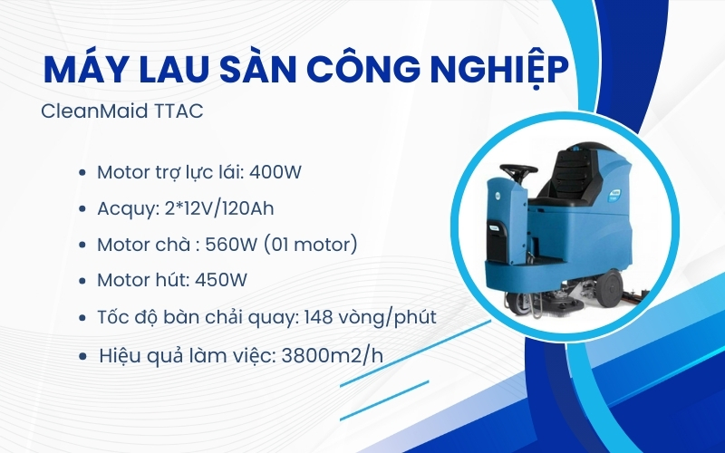 Máy lau sàn công nghiệp CleanMaid TTAC
