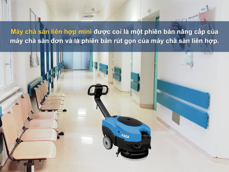 Máy lau sàn liên hợp mini