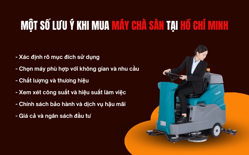 Một số lưu ý khi mua máy chà sàn tại Hồ Chí Minh