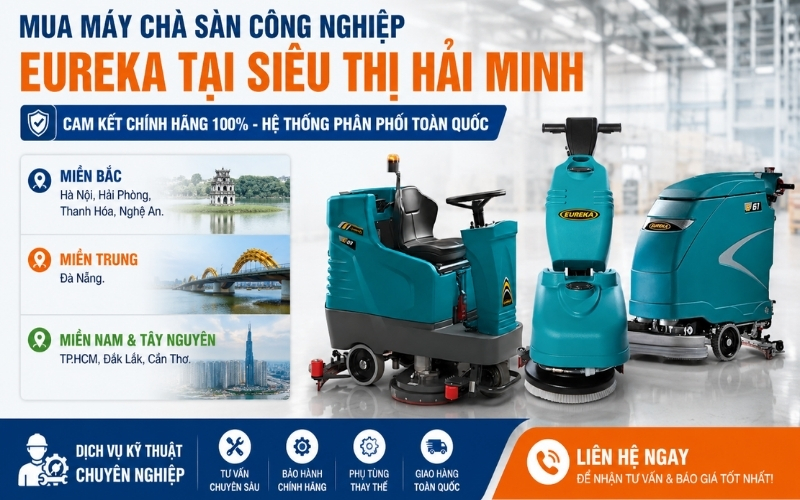 Mua máy chà sàn công nghiệp Eureka tại Siêu Thị Hải Minh