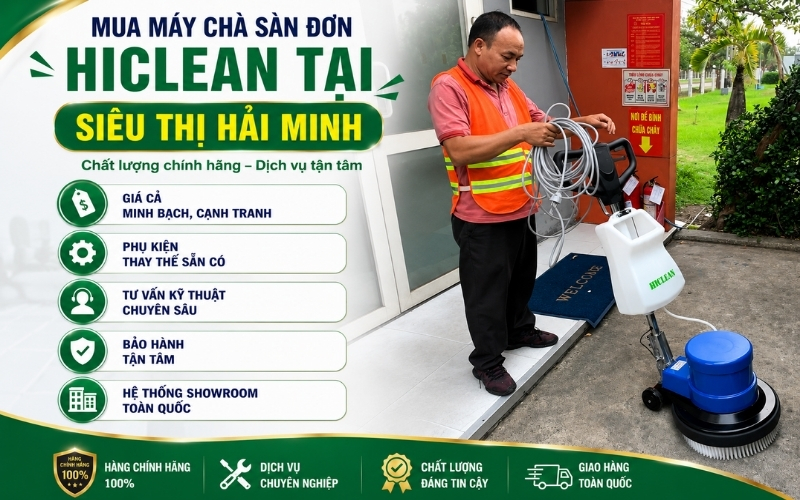 Mua máy chà sàn đơn Hiclean tại siêu thị Hải Minh