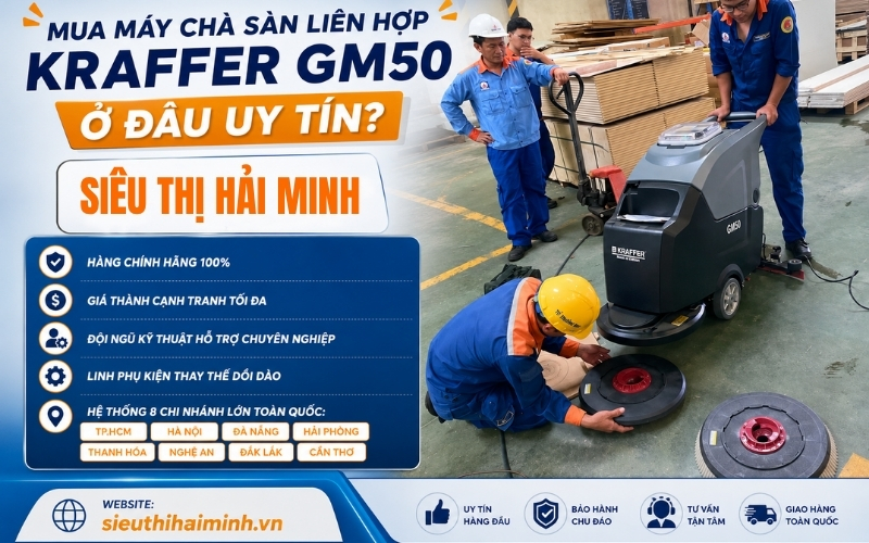 Mua máy chà sàn liên hợp Kraffer GM50 ở đâu uy tín