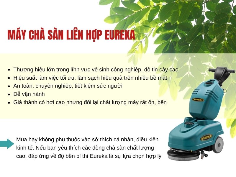 Nên mua máy chà sàn liên hợp Eureka hay không