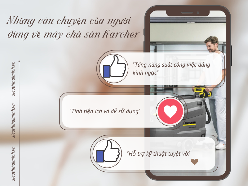 Những câu chuyện của người dùng về máy chà sàn Karcher