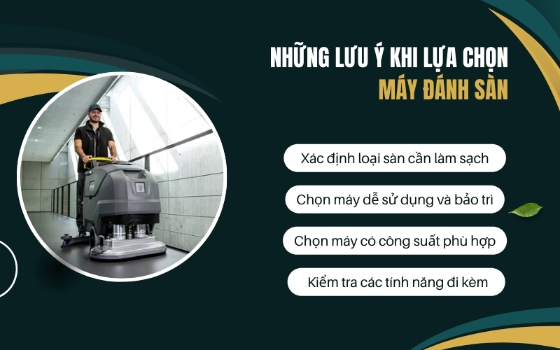 Những lưu ý khi lựa chọn máy đánh sàn