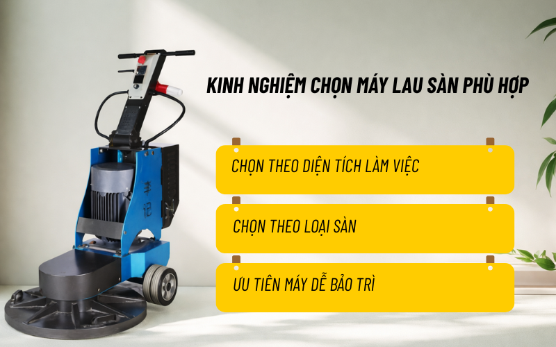 Những thông số kỹ thuật của máy chà sàn cần hiểu rõ trước khi mua