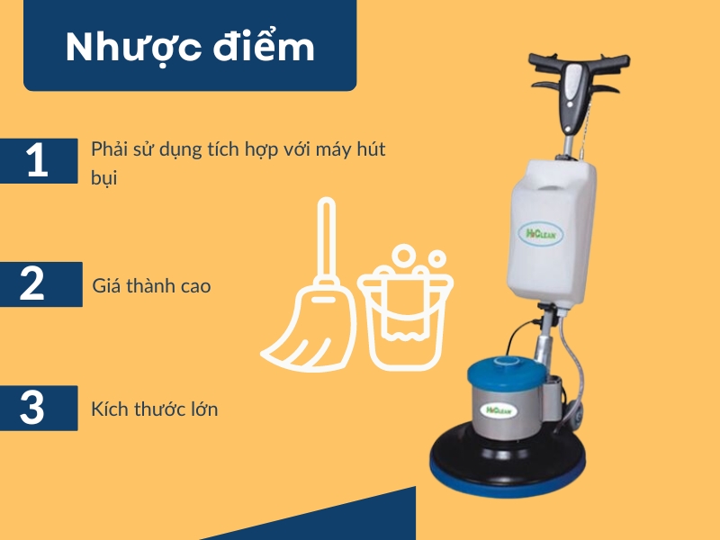 Nhược điểm của máy chà sàn Hiclean