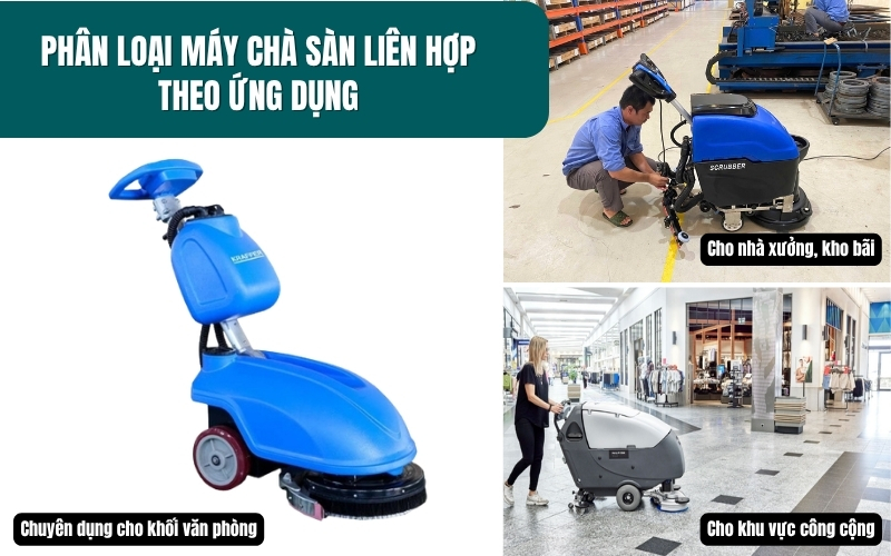 Phân loại máy chà sàn liên hợp theo ứng dụng