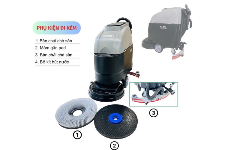 Phụ kiện Máy chà sàn liên hợp Hiclean HC 550