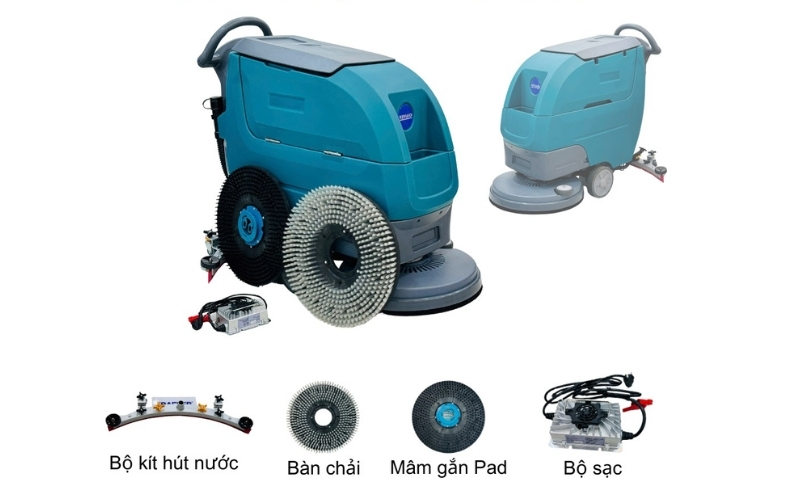 Phụ kiện đi kèm theo máy chà sàn nhà xưởng KF60