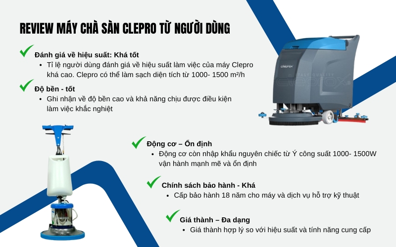 Lợi ích khi mua máy chà sàn Clepro tại Siêu thị Hải Minh
