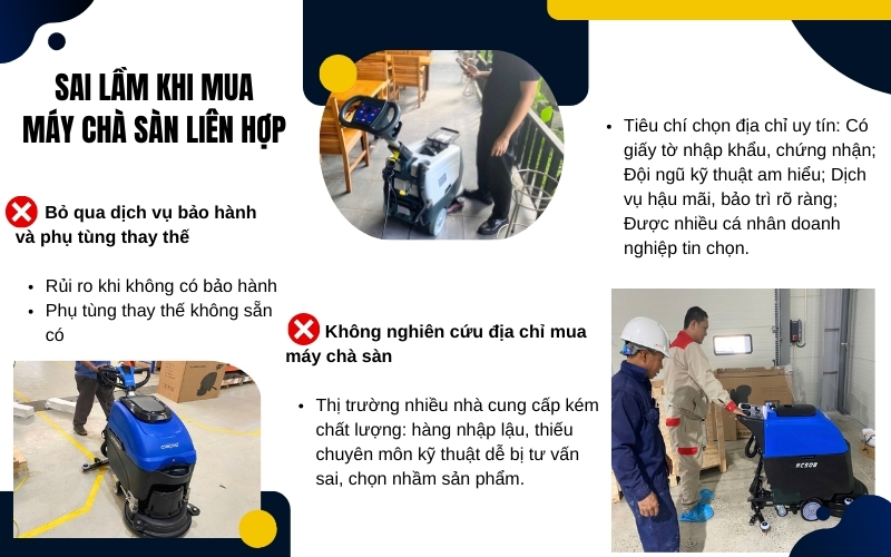  Sai Lầm Mua Máy Chà Sàn Liên Hợp