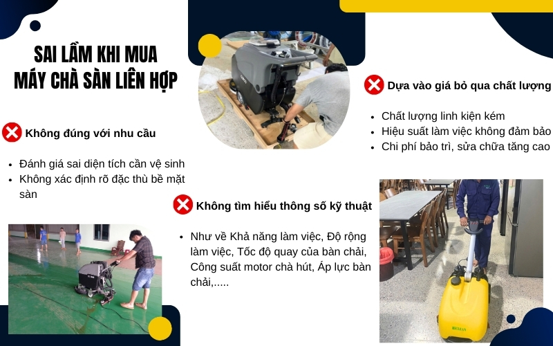  Sai Lầm Mua Máy Chà Sàn Liên Hợp