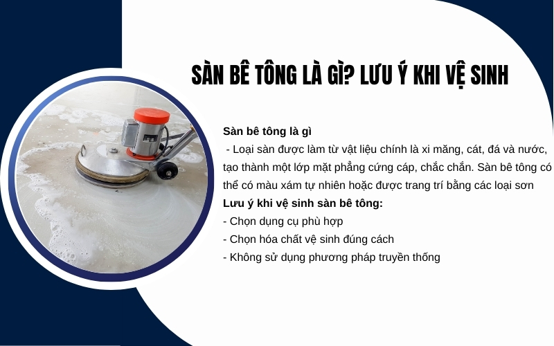 Sàn bê tông là gì Lưu ý khi vệ sinh sàn bê tông