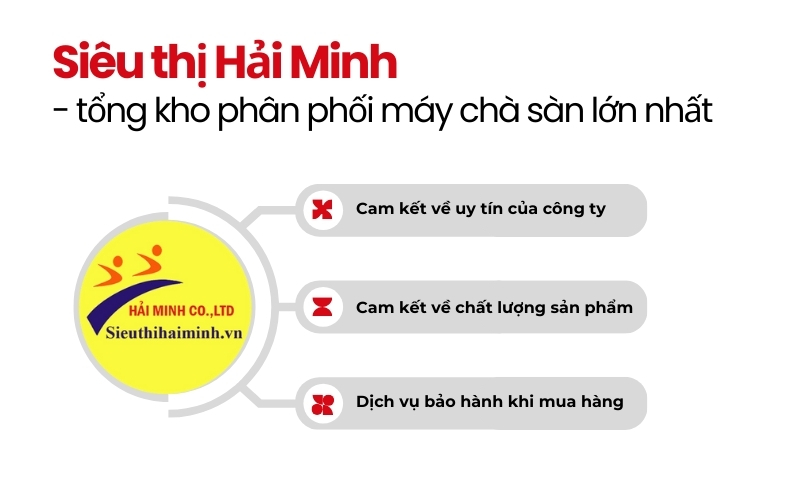 Siêu thị Hải Minh - tổng kho phân phối máy chà sàn lớn nhất