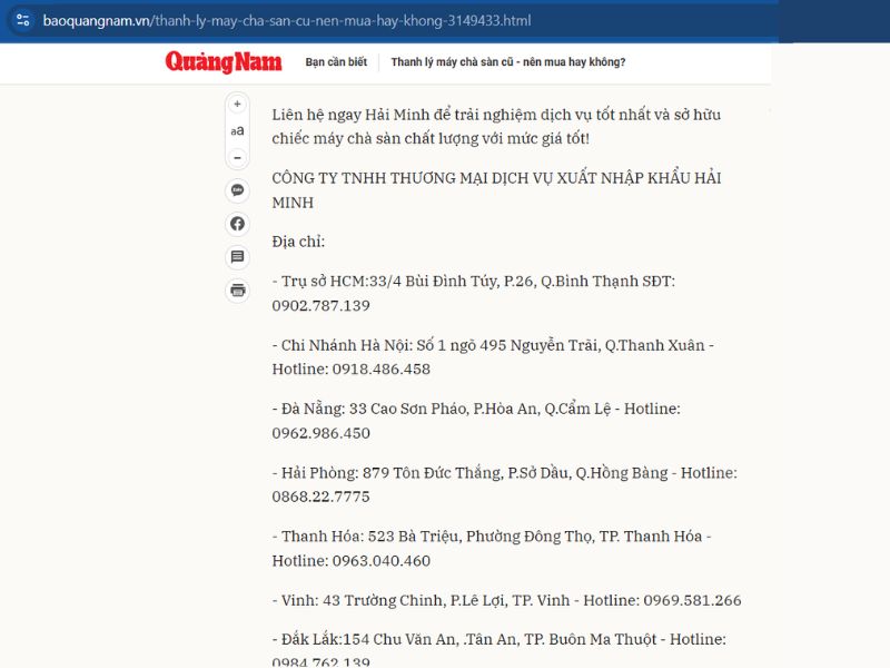 Siêu thị Hải Minh – Địa chỉ mua máy chà sàn uy tín