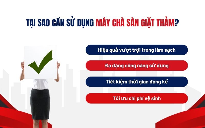Tại sao cần sử dụng máy chà sàn giặt thảm?