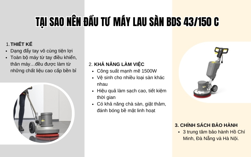 Tại sao nên đầu tư máy lau sàn BDS 43150 C