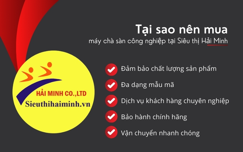 Tại sao nên mua máy chà sàn công nghiệp tại Siêu thị Hải Minh
