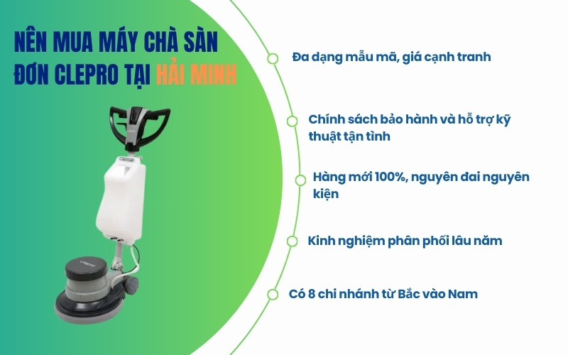 Tại sao nên mua máy chà sàn đơn Clepro
