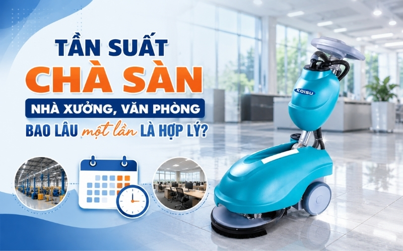 Tần suất chà sàn nhà xưởng, văn phòng bao lâu một lần là hợp lý