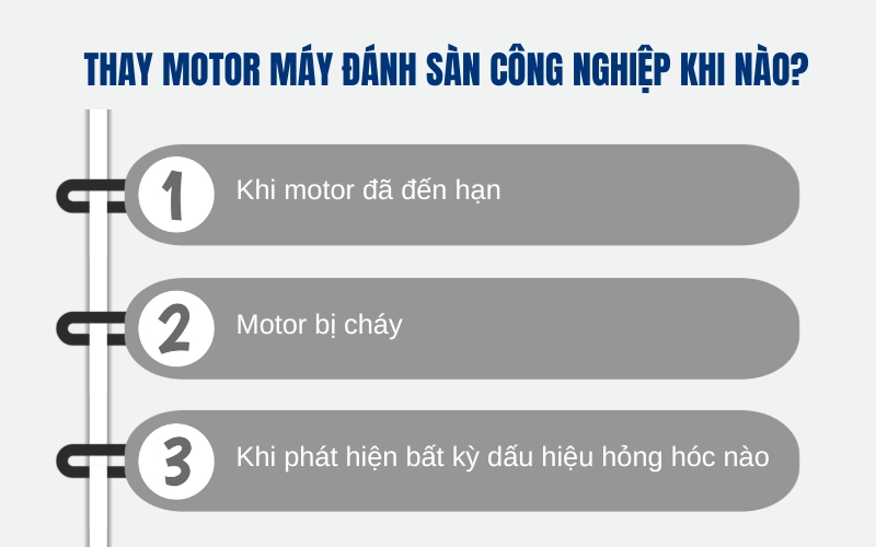Thay motor máy đánh sàn công nghiệp khi nào