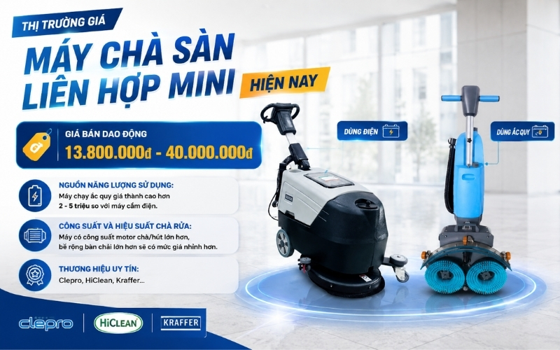 Thị trường giá máy chà sàn liên hợp mini hiện nay
